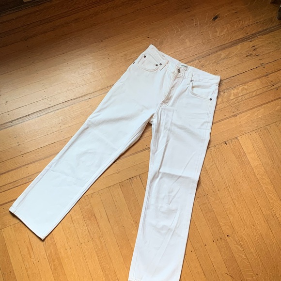Agolde Ripley Women's Straight Leg Jeans in White 26 - Picture 1 of 5